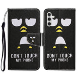 Samsung Galaxy S23 FE Kunst Skinn Flip Deksel med Stropp & Lommebok - "Don't Touch My Phone"