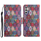 Samsung Galaxy S23 FE Kunst Skinn Flip Deksel med Stropp & Lommebok - Kaleidoskop