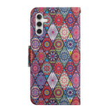 Samsung Galaxy S23 FE Kunst Skinn Flip Deksel med Stropp & Lommebok - Kaleidoskop