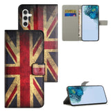 Samsung Galaxy A25 (5G) Kunstskinn Deksel med Lommebok og Stativfunksjon - Union Jack