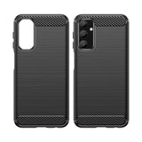 Samsung Galaxy A25 (5G) Brushed Carbon Fiber Fleksibelt Plast Deksel - Svart