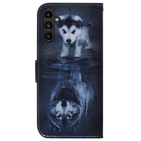 Samsung Galaxy A25 (5G) Kunstskinn Deksel m. Lommebok & Trykk - Hund og Ulv