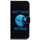 Samsung Galaxy A25 (5G) Kunstskinn Deksel m. Lommebok & Trykk - "Don't Touch My Phone"