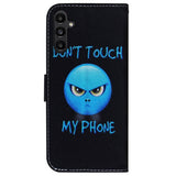 Samsung Galaxy A25 (5G) Kunstskinn Deksel m. Lommebok & Trykk - "Don't Touch My Phone"