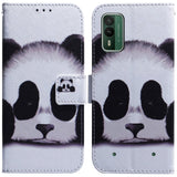 Nokia XR21 Deksel i Kunstskinn med Lommebok og Trykk - Panda