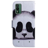 Nokia XR21 Deksel i Kunstskinn med Lommebok og Trykk - Panda