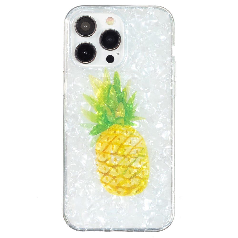 iPhone 15 Pro Fleksibelt Plastdeksel - Ananas