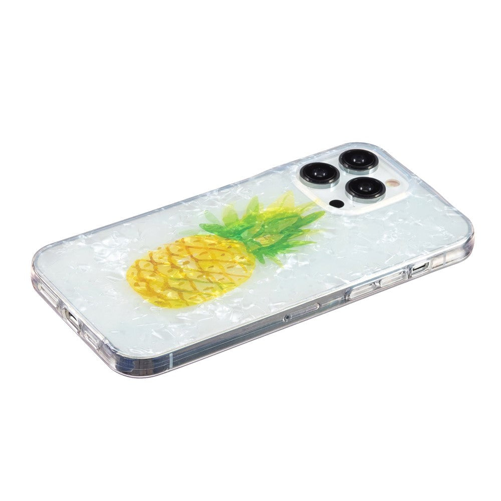 iPhone 15 Pro Fleksibelt Plastdeksel - Ananas