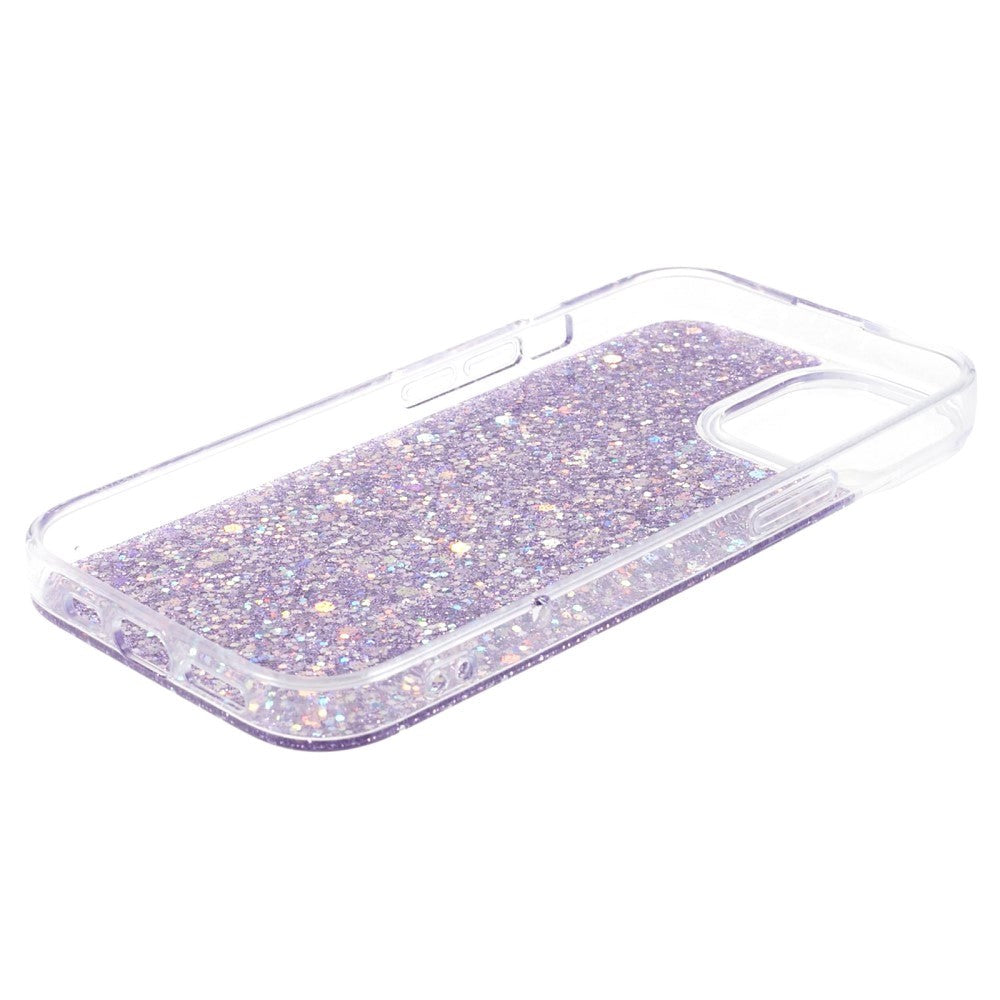 iPhone 15 Glitter Deksel - Lilla