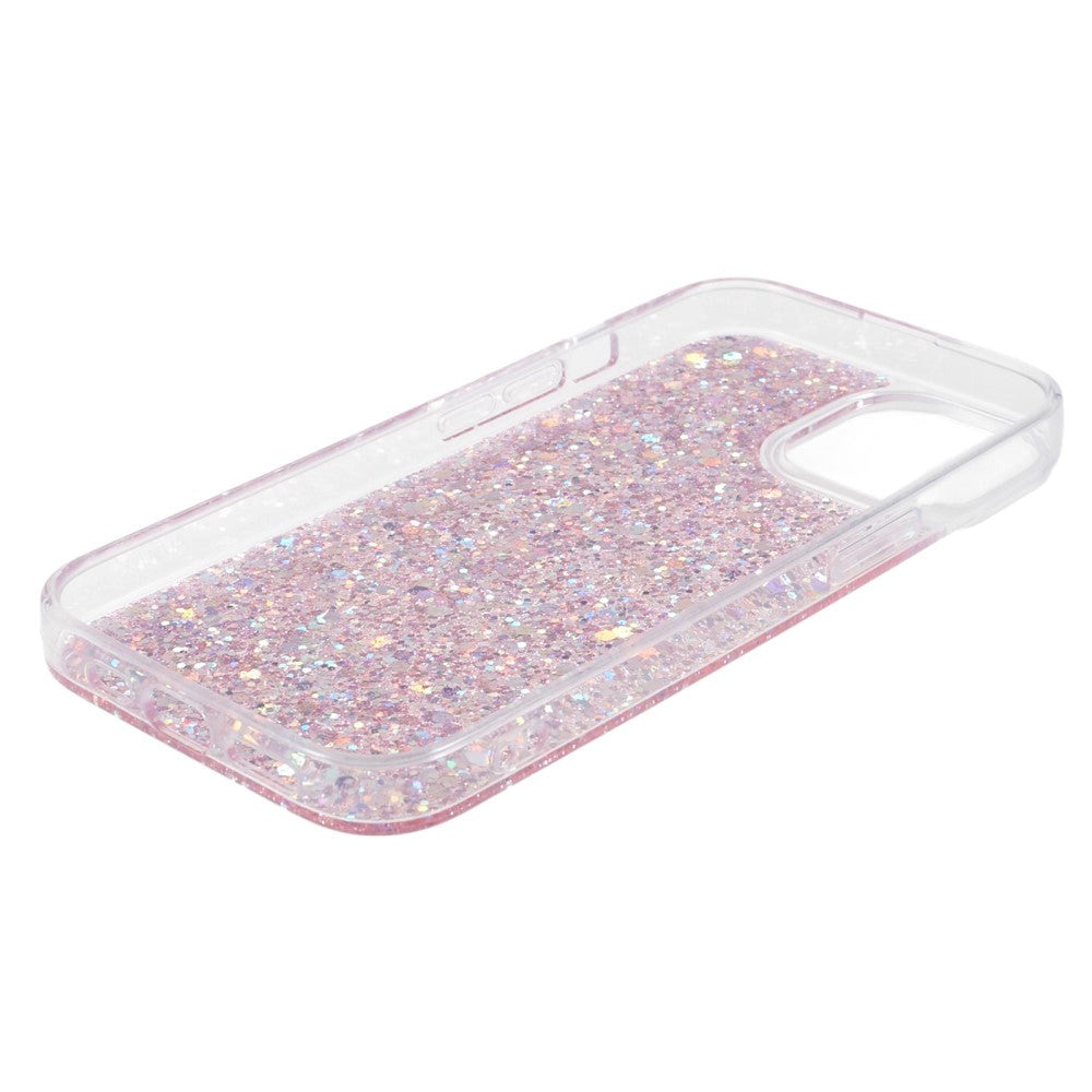 iPhone 15 Plus Glitter Deksel - Rosa