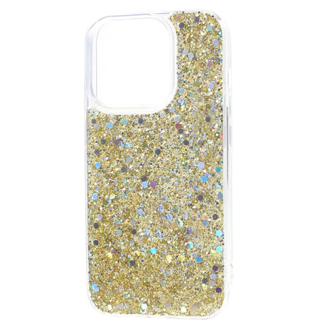 iPhone 15 Pro Glitter Deksel - Gull