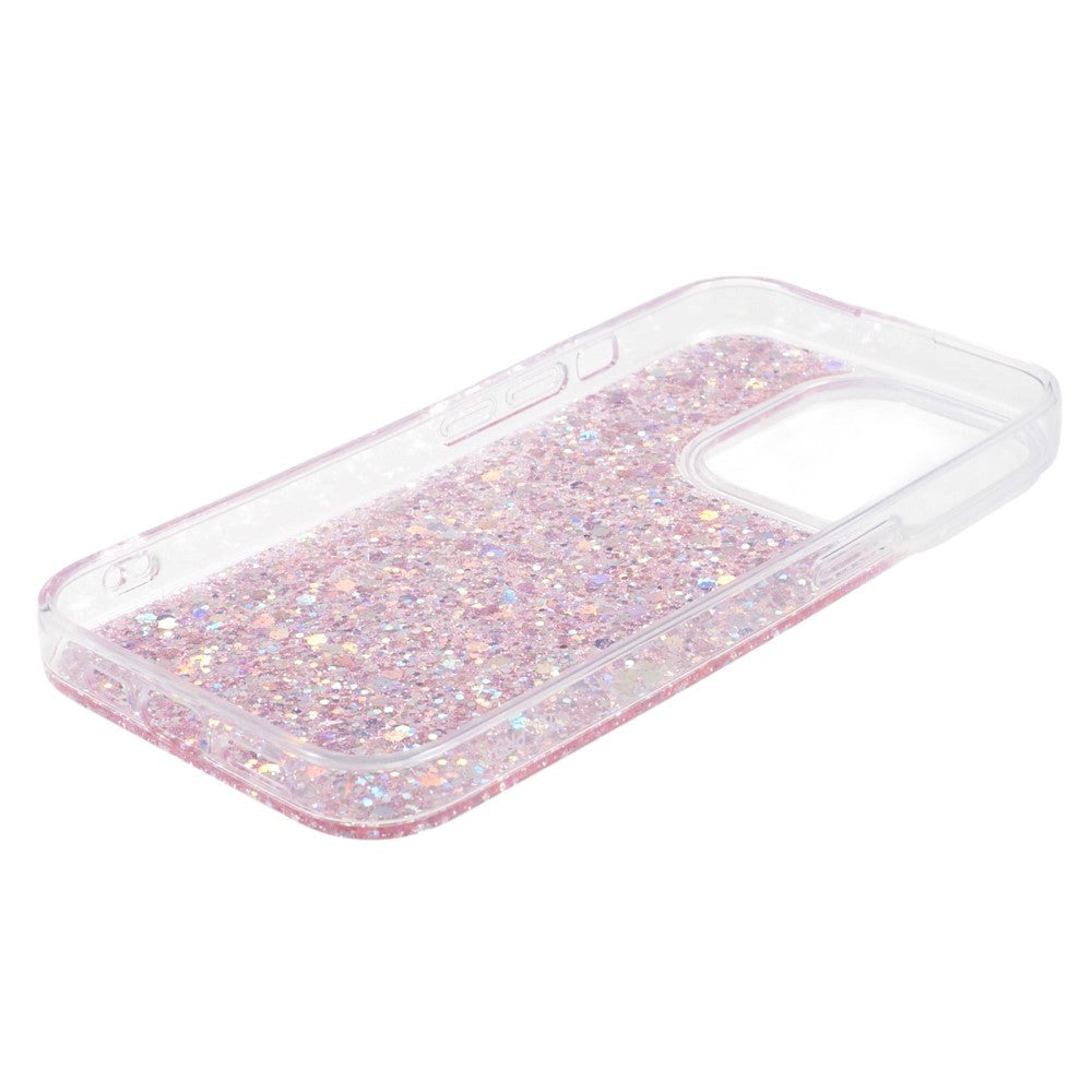 iPhone 15 Pro Glitter Deksel - Rosa