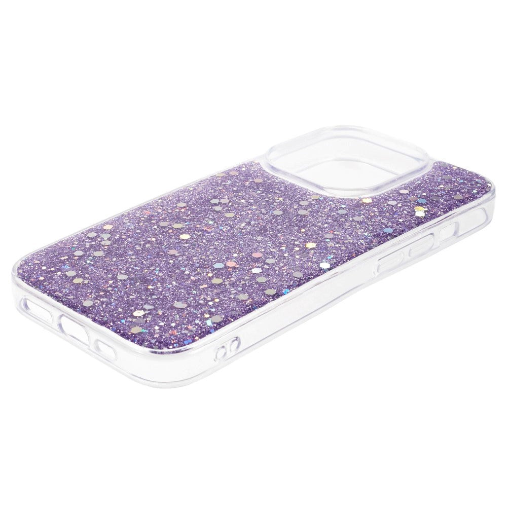 iPhone 15 Pro Max Glitter Deksel - Lilla