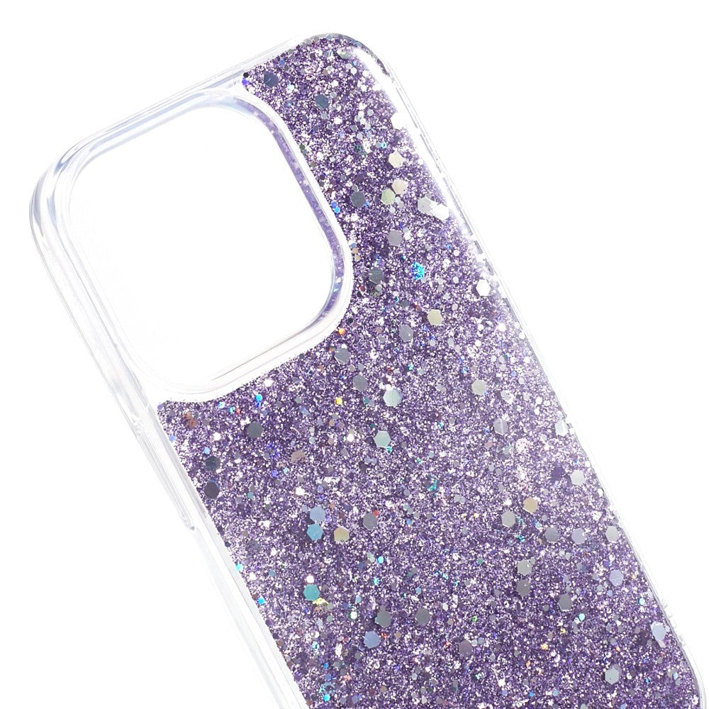 iPhone 15 Pro Max Glitter Deksel - Lilla