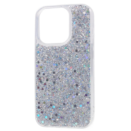 iPhone 15 Pro Max Glitter Deksel - Sølv