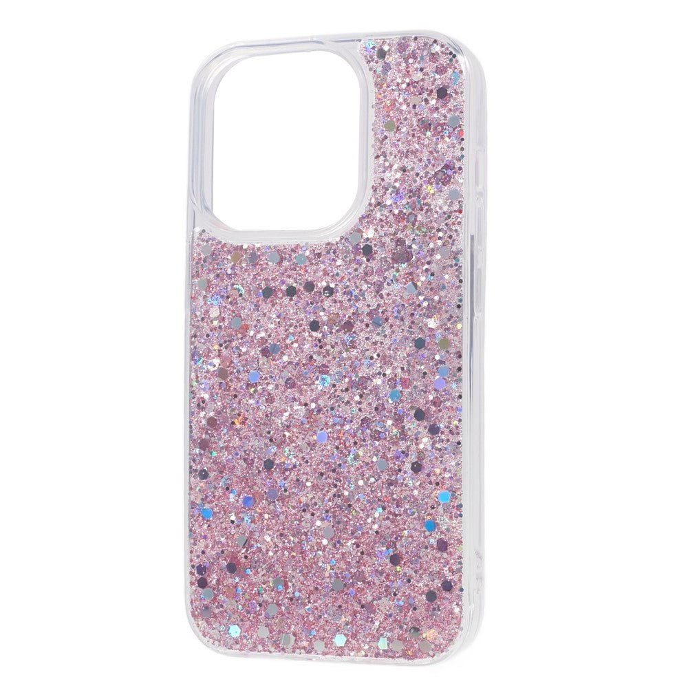 iPhone 15 Pro Max Glitter Deksel - Rosa