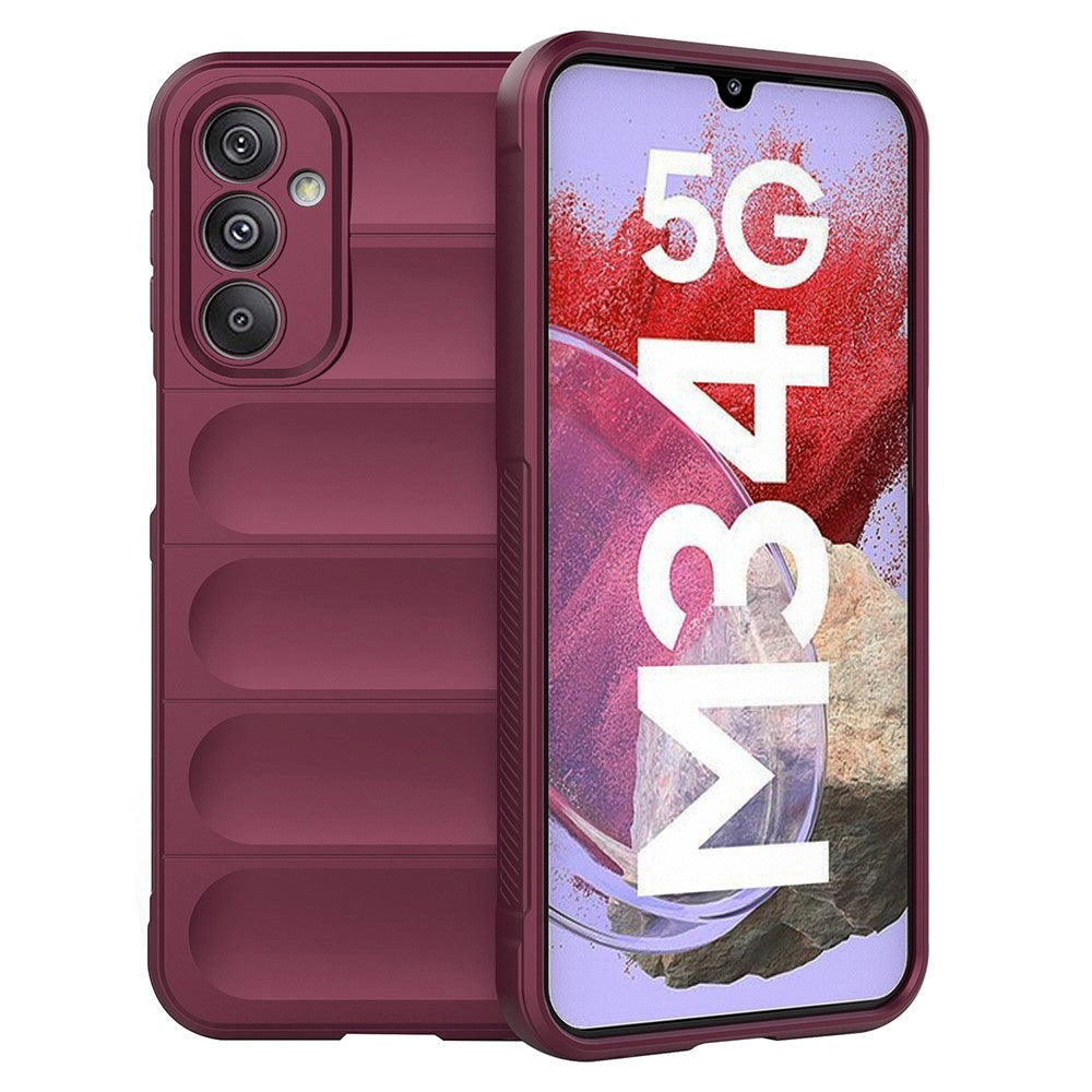 Samsung Galaxy M34 (5G) / F34 (5G) Fleksibelt Plastdeksel - Vinrød