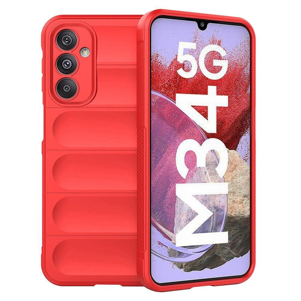 Samsung Galaxy M34 (5G) / F34 (5G) Fleksibelt Plastdeksel - Rød