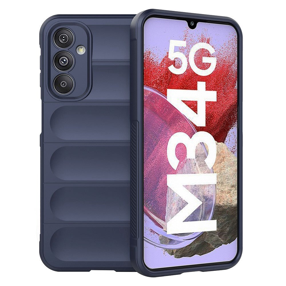 Samsung Galaxy M34 (5G) / F34 (5G) Fleksibelt Plastdeksel - Mørkeblå