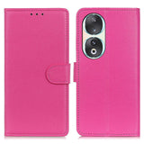 Honor 90 PU Litchi Skin Flip Deksel med Lommebok - Pink