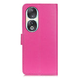 Honor 90 PU Litchi Skin Flip Deksel med Lommebok - Pink