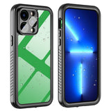 iPhone 14 Pro Max IP68 Støv- & Vanntett Deksel - Gjennomsiktig / Svart
