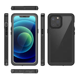 iPhone 12 Pro IP68 Støv- & Vanntett Deksel - Gjennomsiktig / Svart