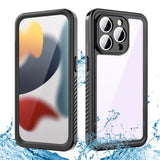 iPhone 15 Pro Max Redpepper IP68 Vanntett Deksel - Svart / Gjennomsiktig