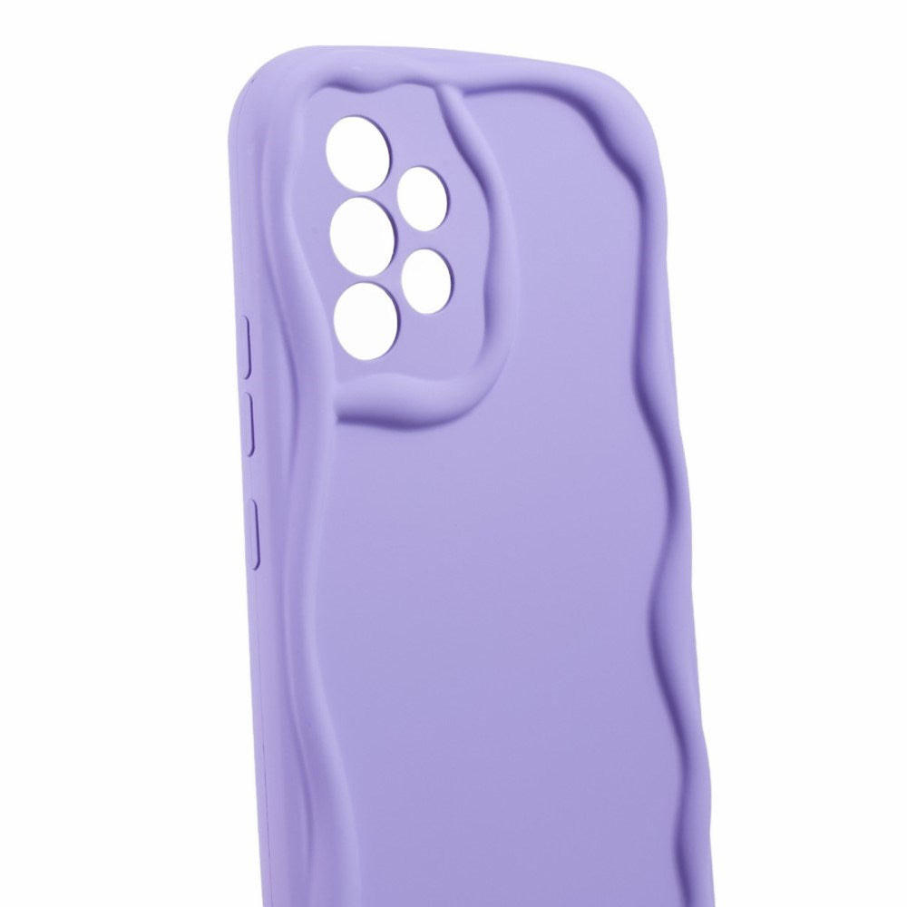 EIDERWOOD Samsung Galaxy A23 / A23 (5G) Fleksibelt Plast Deksel med Bølgete Kanter - Gul