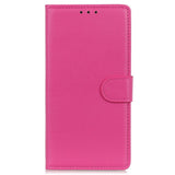 Samsung Galaxy A05s Litchi Kunstskinn Deksel m. Lommebok - Rosa