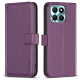 Honor X6a BINFEN Kunstskinn Flip Deksel m. Kortholder & Ståfunksjon - Mørklilla