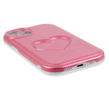 iPhone 15 Fleksibelt Plastdeksel med Hjerte - Pink