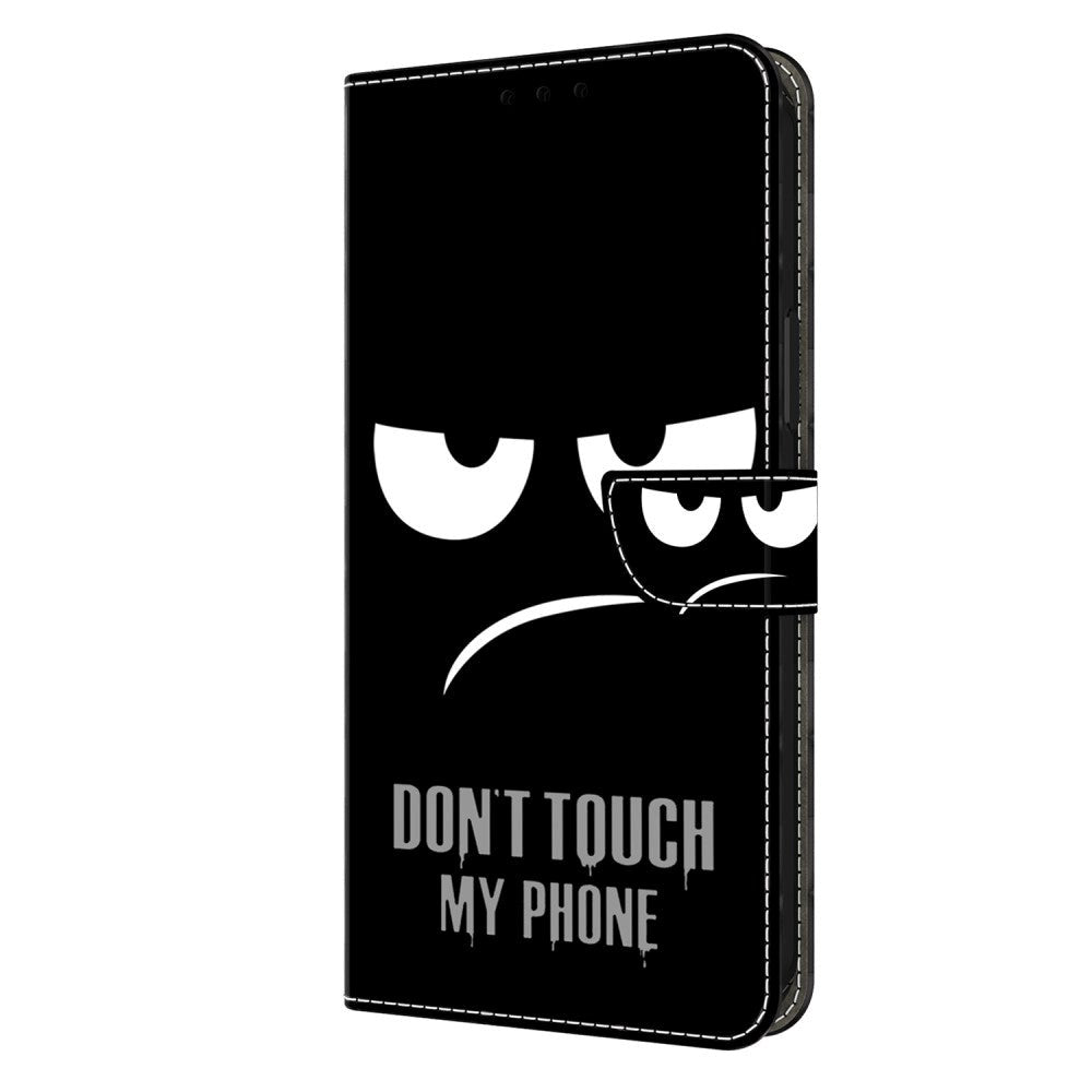 Xiaomi 13T / 13T Pro Deksel i Kunstskinn med Lommebok og Trykk - "Don't Touch My Phone"