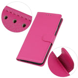 Samsung Galaxy S24 Ultra PU Litchi Skin Flip Deksel med Lommebok - Rosa