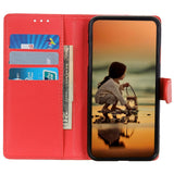 Samsung Galaxy S24 Ultra PU Litchi Skin Flip Deksel med Lommebok - Rød