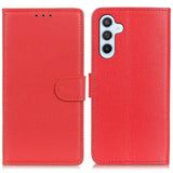 Samsung Galaxy S24 PU Litchi Skin Flip Deksel med Lommebok - Rød