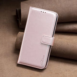 Samsung Galaxy S24+ (Plus) Kunst Skinn Flip Deksel m. Stativ & Lommebok - Rose Gold