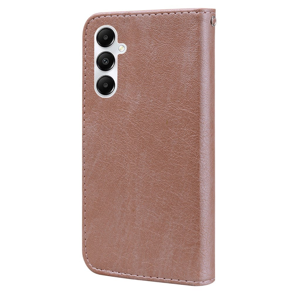 Samsung Galaxy A05s Kunstskinn Deksel m. Lommebok & Stativ - Rose Gold