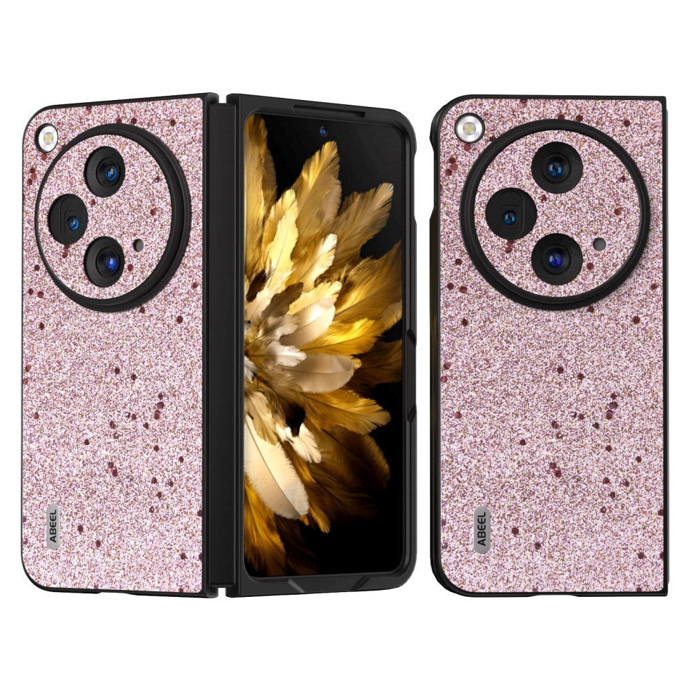 OnePlus Open Hard Plast Deksel m. Glitter - Rosa