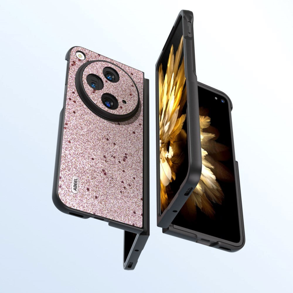 OnePlus Open Hard Plast Deksel m. Glitter - Rosa