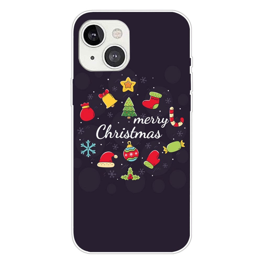 iPhone 15 Plus Fleksibelt Plast Jul Deksel - Merry Christmas - Jule Dekorasjoner