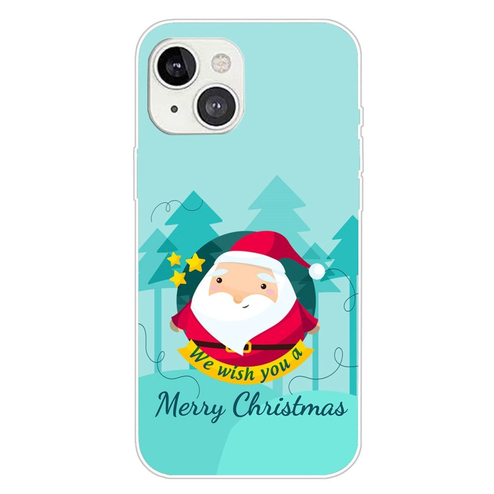 iPhone 15 Plus Fleksibelt Plast Jul Deksel - Merry Christmas - Tegneserie Julenissen