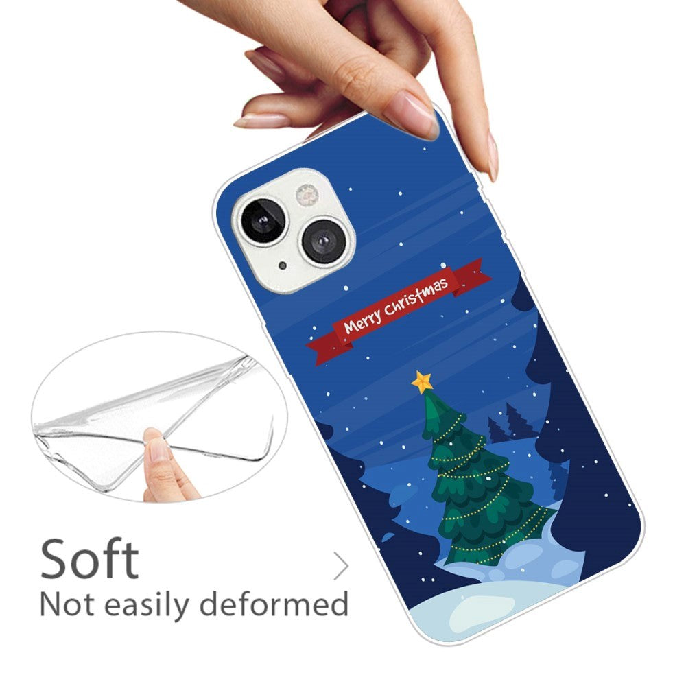 iPhone 15 Plus Fleksibelt Plast Jul Deksel - Merry Christmas - Juletre