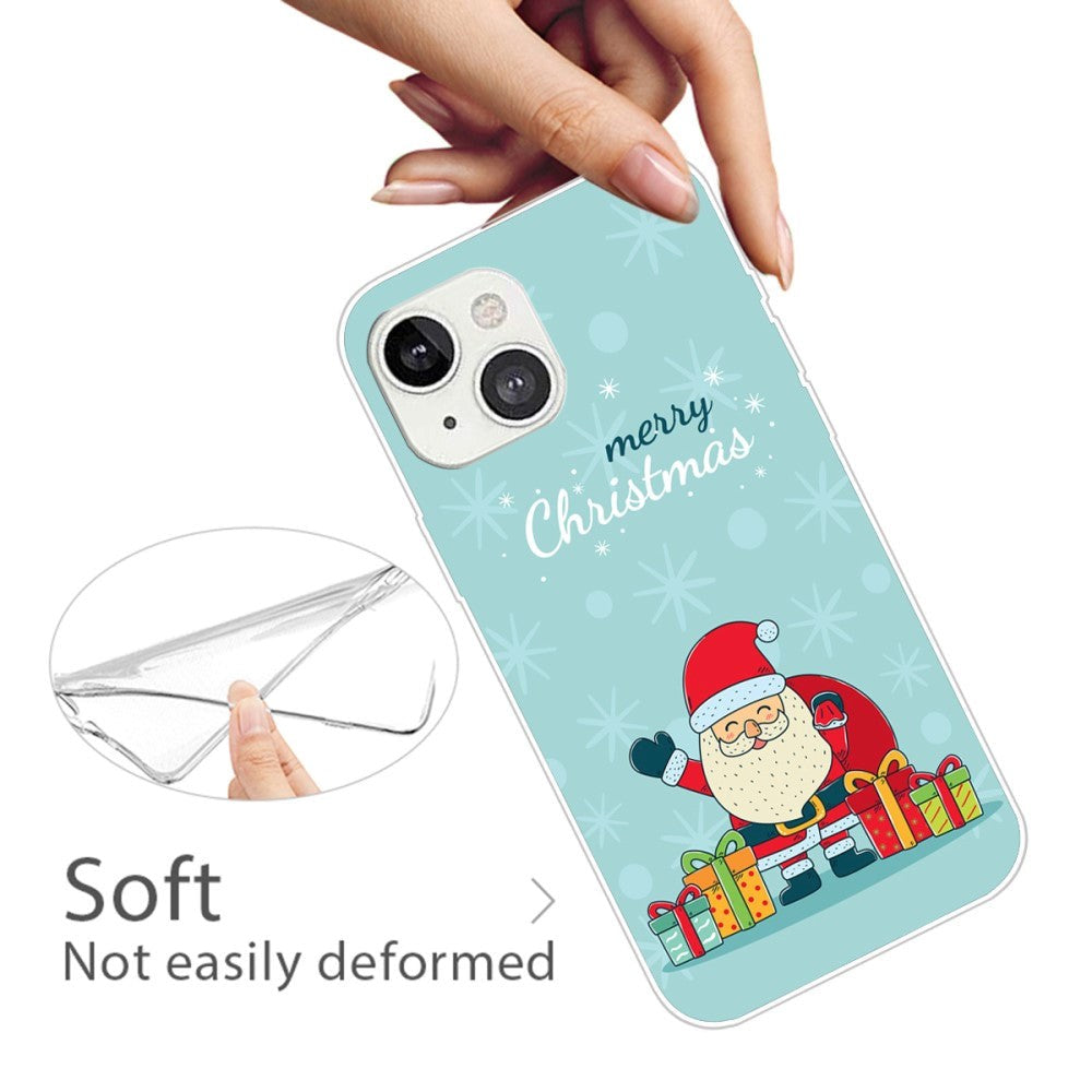 iPhone 15 Plus Fleksibelt Plast Jul Deksel - Merry Christmas - Glad Julenisse med Gaver