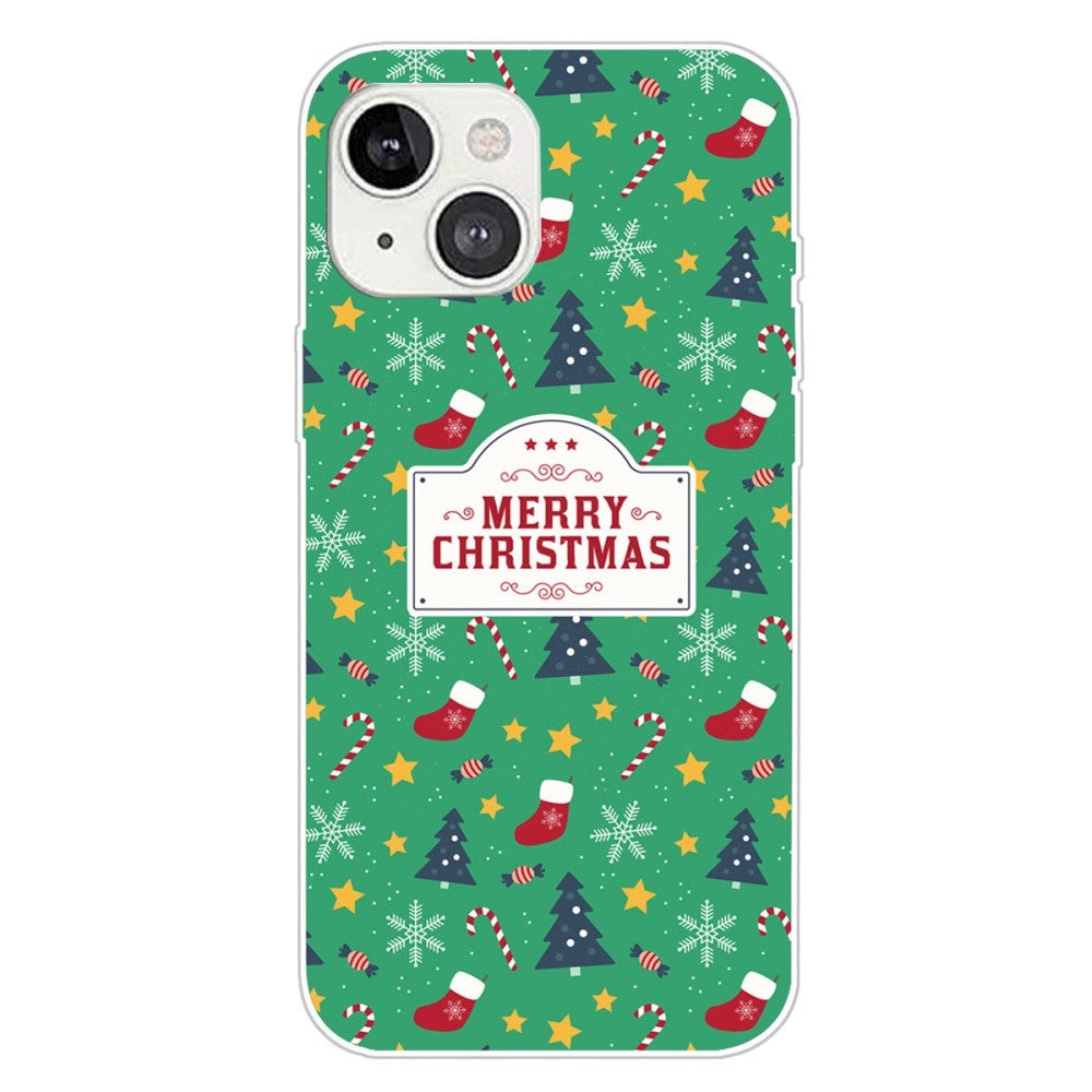 iPhone 15 Plus Fleksibelt Plast Jul Deksel - Merry Christmas - Juletema