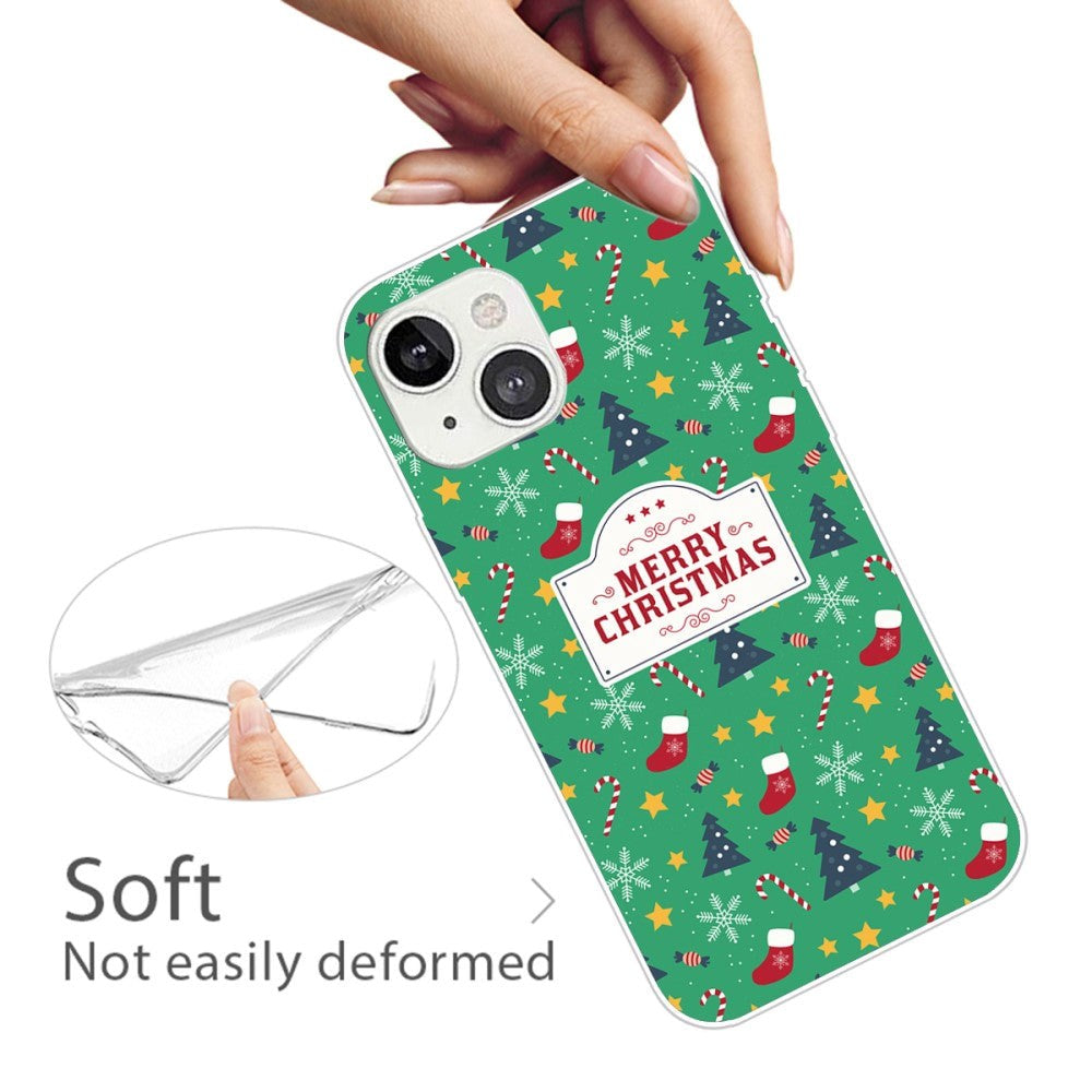 iPhone 15 Plus Fleksibelt Plast Jul Deksel - Merry Christmas - Juletema