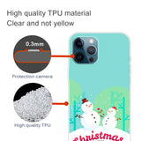 iPhone 15 Pro Fleksibelt Plast Jul Deksel - Merry Christmas - Snømenn