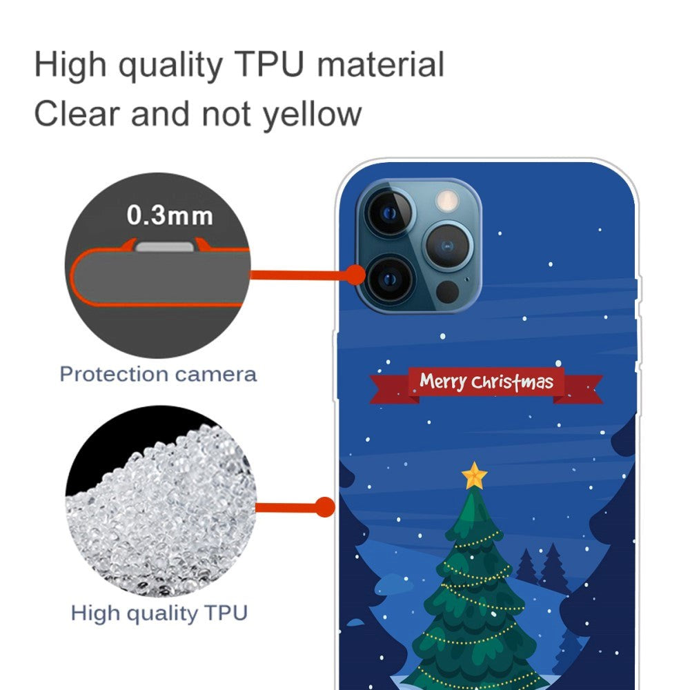 iPhone 15 Pro Fleksibelt Plast Jul Deksel - Merry Christmas - Juletre