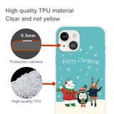 iPhone 15 Fleksibelt Plast Jul Deksel - Merry Christmas - Venner i Snøen