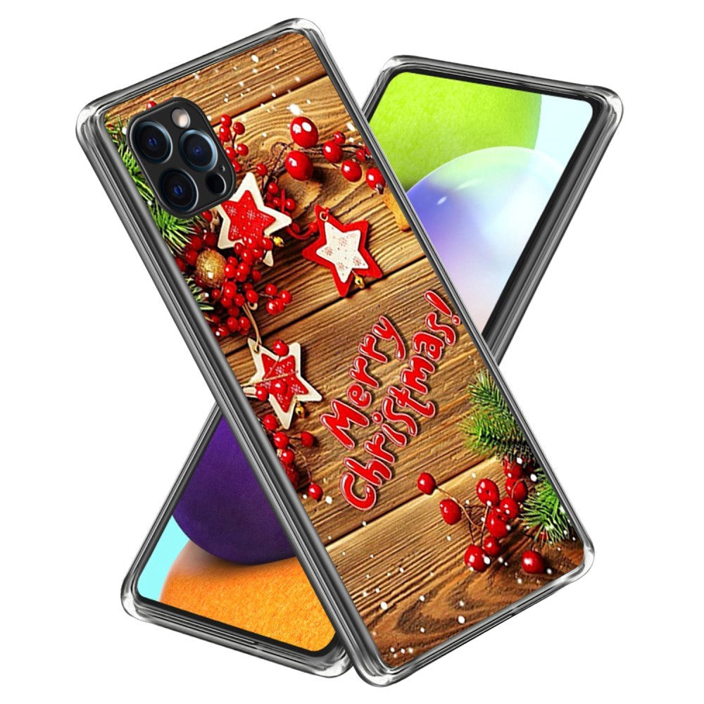 iPhone 15 Pro TPU Plast Julecover - Merry Christmas